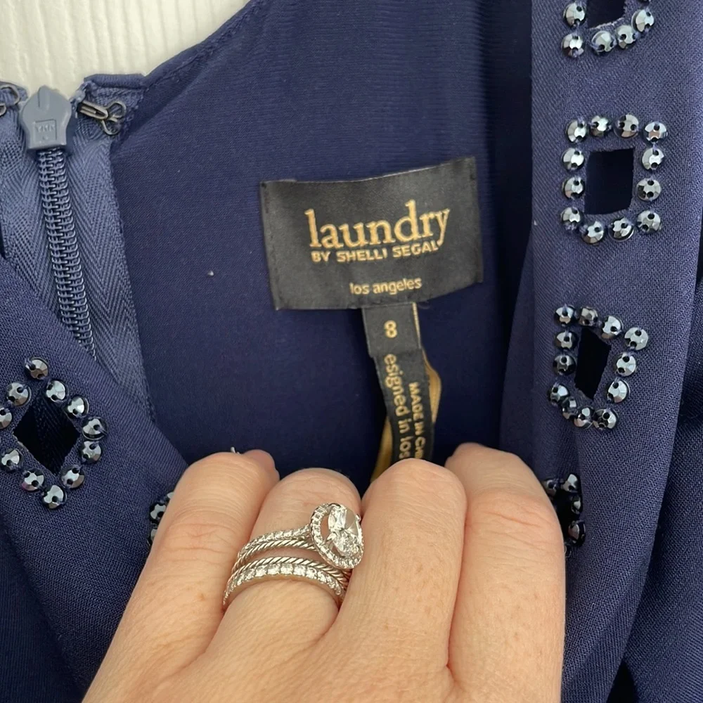 Laundry by Shelly Segal Navy Dress - Picture 6 of 6